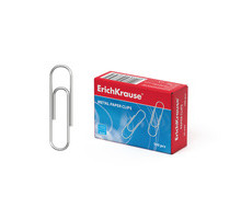 Скрепки металлические оцинкованные ErichKrause®, 33мм (коробка 100 шт.)