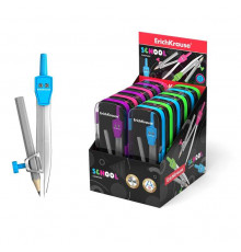 Металлический циркуль с карандашом ErichKrause® School 123мм. 45026