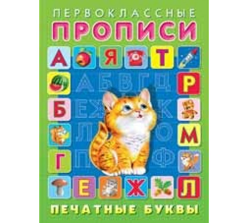 Первоклассные прописи. Печатные буквы 25045 Первоклассные прописи. Печатные буквы 25045