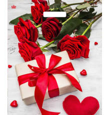 Пакет с вырубной ручкой 38*45 =60 Свидание ВД Глянец  прор (50/500) №16