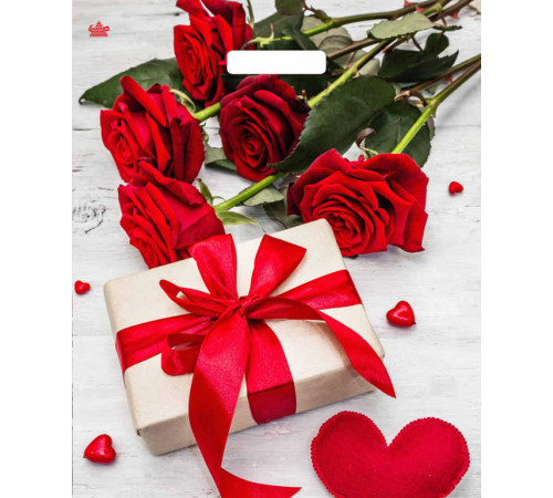 Пакет с вырубной ручкой 38*45 =60 Свидание ВД Глянец  прор (50/500) №16