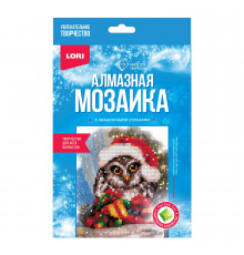 Л.Амк-007 Алмазная мозаика 15*20 детская новогодняя (неполное заполнение) 