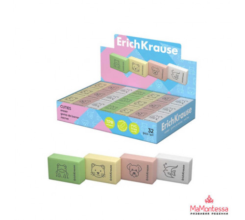 Ластик ErichKrause Cuties (в коробке по 32 шт.)60770