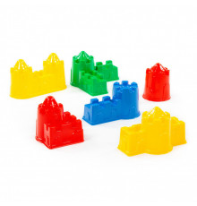 Полесье.Набор №543:формочки(замок мост+замок башня+замок стена с одной башней+замок стена с двумя ба