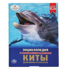 Киты, дельфины и косатки Энциклопедия А4 с развивающими заданиями.197х255мм. 48 стр.