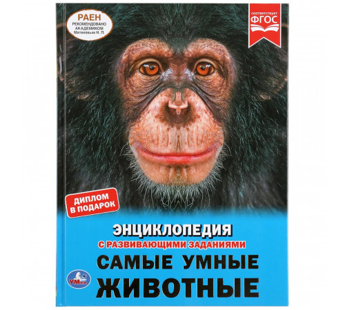 Самые умные животные. (Энциклопедия А4 с развивающими заданиями). 48 стр.