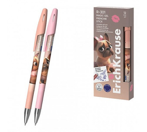 Ручка гелевая сo стираемыми чернилами ErichKrause R-301 Magic Gel Stick Frenchie 0.5, цвет синий 65335