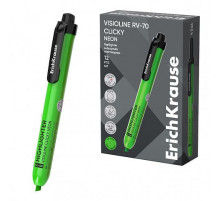 Текстмаркер автоматический ErichKrause Visioline RV-70 Clicky Neon, цвет чернил зеленый 65579