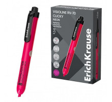 Текстмаркер автоматический ErichKrause Visioline RV-70 Clicky Neon, цвет чернил розовый 65580