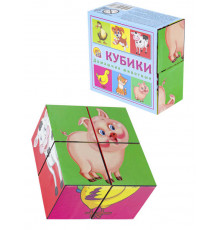 КУБИКИ ПЛАСТИКОВЫЕ 4 шт. ДОМАШНИЕ ЖИВОТНЫЕ (Арт. К04-6372)