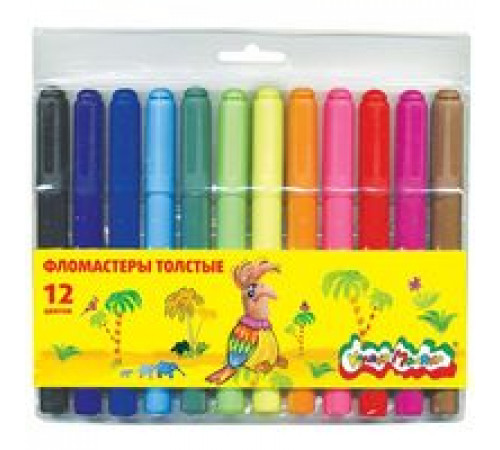 Каляка-Маляка. Фломастеры 12цв.толстые