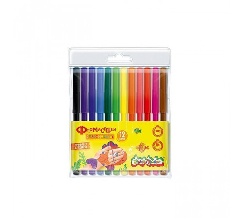 Фломастеры классические Каляка-Маляка 12 цв., вент. колп, блист. упак., кругл. корп., 3+