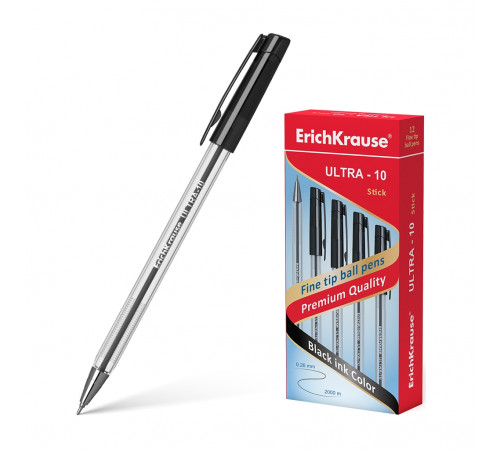 Ручка шариковая ErichKrause® ULTRA-10, цвет чернил черный