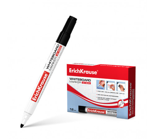Маркер для досок ErichKrause® W-500, цвет чернил черный