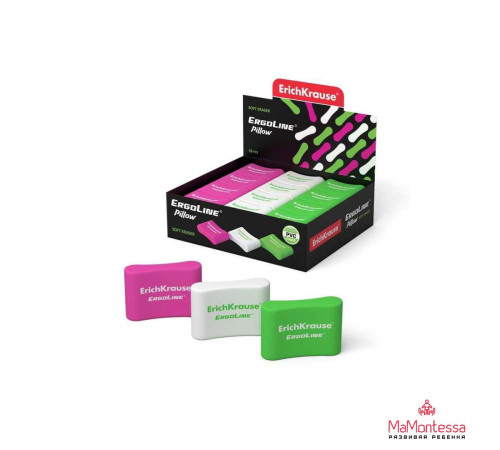 Ластик ErichKrause ErgoLine® Pillow (в коробке по 36 шт.)44477