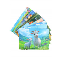 Пр.п.ПАЗЛЫ 9 в 1 (54 детали, поле 15х10,5 см) ДОМАШНИЕ ЖИВОТНЫЕ (арт. П54-8236)