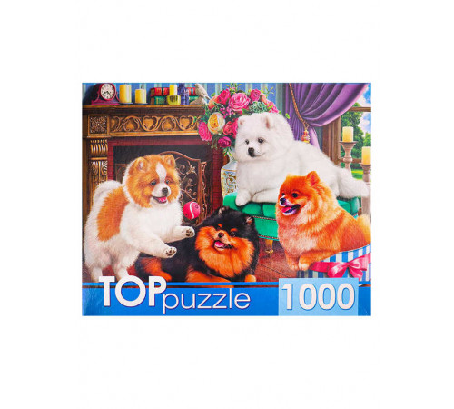 TOPpuzzle. ПАЗЛЫ 1000 элементов. Игривые шпицы