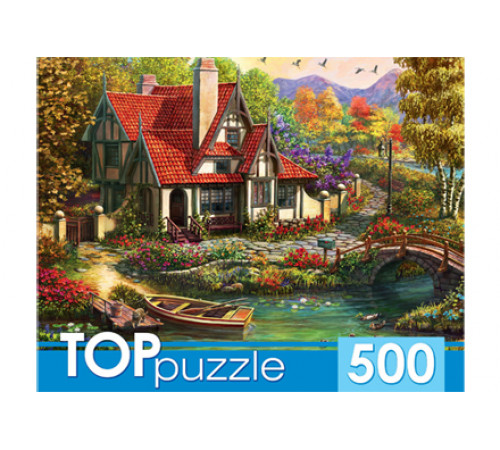 TOPpuzzle. ПАЗЛЫ 500 элементов. ДОМИК У ПРУДА