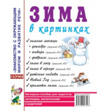 Зима в картинках. Наглядное пособие для педагогов, логопедов, воспитателей и родителей. А4