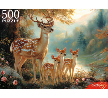 ПАЗЛЫ 500 элементов. ОЛЕНИ У ОЗЕРА (арт.П500-7619)