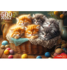 ПАЗЛЫ 500 элементов. СПЯЩИЕ КОТЯТА (Арт. Ф500-8714)