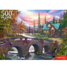 Пр.п.ПАЗЛЫ 500 элементов. ВОЛШЕБНЫЙ ДОМИК В ГОРАХ  (арт. Х500-6629)