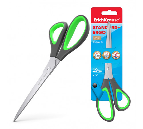 Ножницы ErichKrause EasyCut+ Ergo, 19см, ассорти  44886