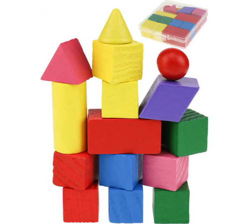Деревянная игрушка. Кубики 9,5х8,5х2,5см. в прозрачном боксе (Арт. И-0424)