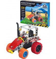 Конструктор металлический № 14. Серия ИЗОБРЕТАТЕЛЬ (170 деталей) ( Арт. К-8416)