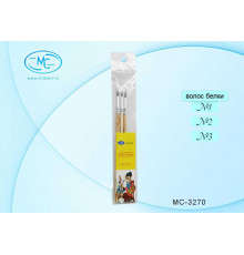 Набор кистей: в набор входят кисти из волоса белки № 1, 2, 3.