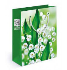 Пакет подарочный (S) матовый -Ландыши- 15.11.01057