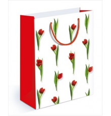 Пакет подарочный (M) Тюльпаны 15.11.01730