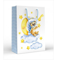 Пакет подарочный матовый (ML) Мишка на месяце 15.11.01984