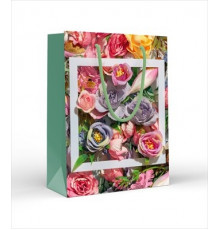 Пакет подарочный (MS)  Розы в рамке 15.11.02233