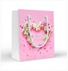 Пакет подарочный (МS)  Для тебя! Сердце из цветов 15.11.02237