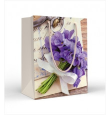 Пакет подарочный (M) Фиалки 15.25.02253