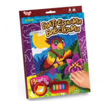 Набор для творчества «Раскраска глитерными блестками по номерам»