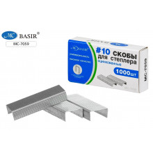 Скобы № 10, для степлера,металлические, серебристые, МС-7059