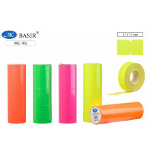 Ценник цветной, 21*12мм, 4 цвета, /1000шт/рул/ МС-705