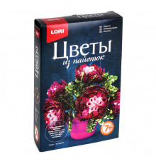 Цветы из пайеток 
