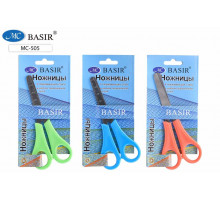 Ножницы-линейка: пластиковые ручки, лезвие с линейкой, длина ножниц 13 см, лезвие 6,0 см