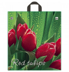 ТК.Пакет 435х400х0,035 Красный тюльпан -пакет петлевой