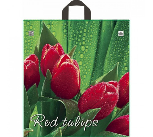 ТК.Пакет 435х400х0,035 Красный тюльпан -пакет петлевой