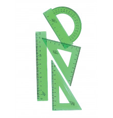 Набор геометрический МАЛЫЙ прозрачный, зеленый, 4 предмета 33С 2199-08