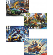 Пр.п.ПАЗЛЫ 54 элемента. МИР ПАЗЛОВ ДЛЯ МАЛЬЧИКОВ (Арт. П54-8709) кратно 32