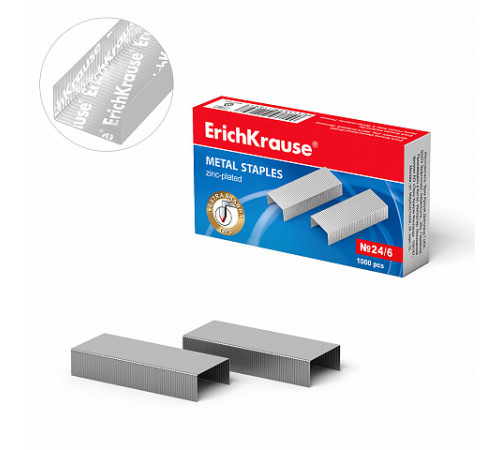 Скобы №24/6 ErichKrause (коробка 1000 шт.)1189