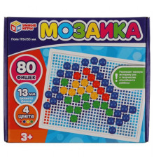 Мозаика пластиковая. 80 фишек. 4 цвета. Поле 195х155мм. В картонной коробке Умные игры