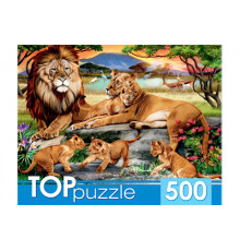 TOPpuzzle. ПАЗЛЫ 500 элементов. СЕМЕЙСТВО ЛЬВОВ