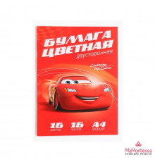 Цветная бумага 16л арт.130039 КОСМИЧЕСКИЕ ТАЧКИ (8цв, 200х275мм, газетная бумага, обл.-мелован.бумага, на скобе)