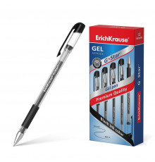 Ручка гелевая ErichKrause G-Star® Stick&Grip Classic 0.5, цвет чернил черный (в коробке по 12 шт.)54538